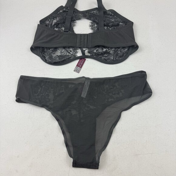 NWT 38H/ 1X Adore Me Emmeline Unlined Plus Bra Panty Set Plus Size Sexy Lingerie - Picture 2 of 13